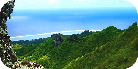 >>> view from base of the Needle down the valley / photo &copy; cookislands.com