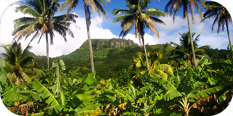 >>> Raemaru mountain in Arorangi 360 metres / photo &copy; cookislands.com