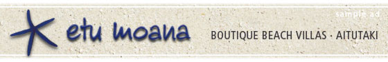 Kia orana Etu Moana Aitutaki - Special ad (for max 6 month) above the selfcatering accomodations section available